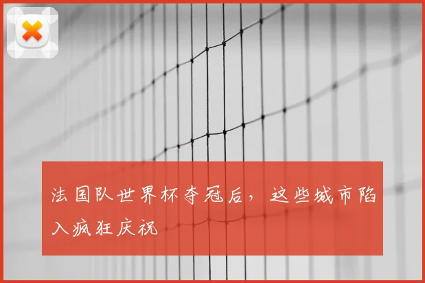 法国队世界杯夺冠后,这些城市陷入疯狂庆祝